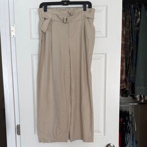 Liverpool Beige Wide Leg Pants